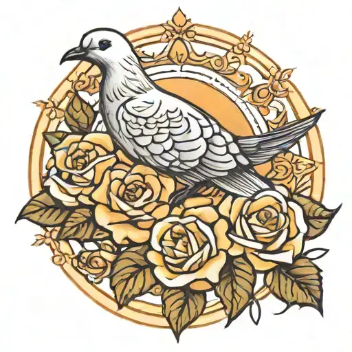 Dove Sunshine Rose Crown