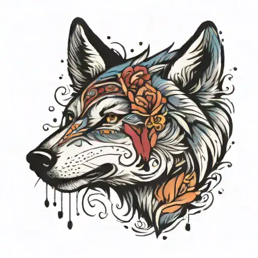 Latvian Tape With Wolf