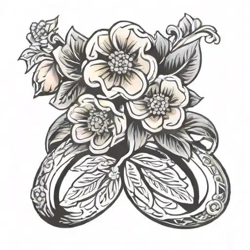 Narya Ring With Flowers Intertwined