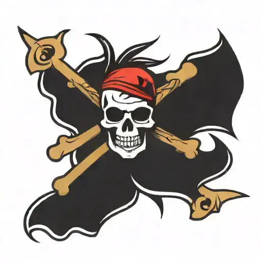 Tribal Skull And Crossbones Design Inspired