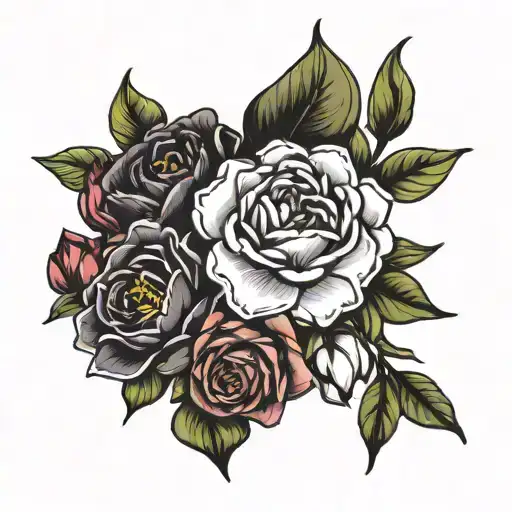 June July September December Birth Flower Bouquet