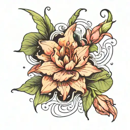 Gladiolus And Water Lily