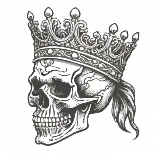 Skull Wearing A Crown