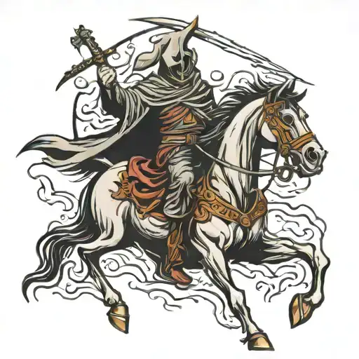 Grim Reaper Riding Horse