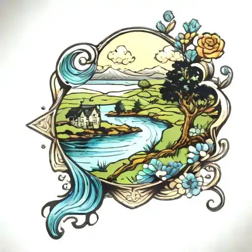 Puddle Of Water In Scotish Highlands