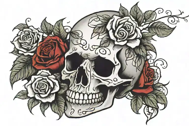 Skull And Roses