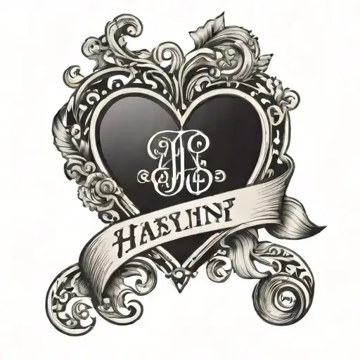 Heart With Scroll That Says Haelyn