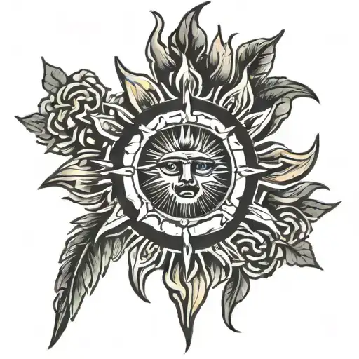 Vergina Sun With Fillipino Sun Combine