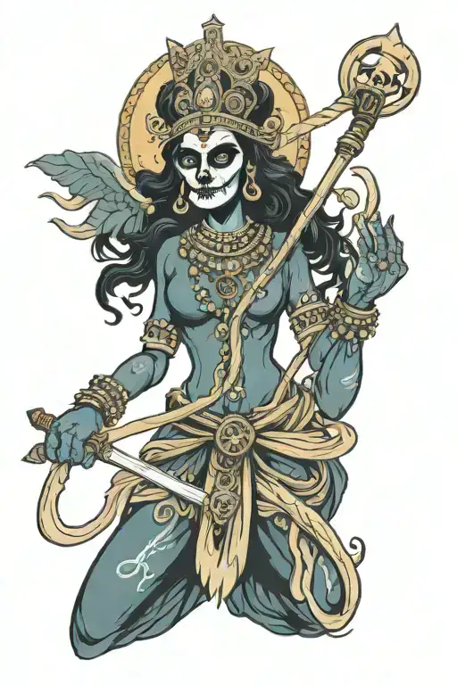 Goddess Kali With Skull