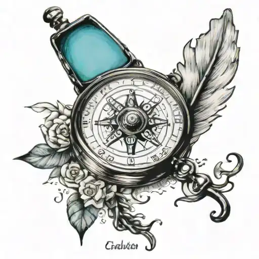 Compass With A Bible Verse And My Dads Death Date In Roman Numerials His Death Date Was 07 June 2023