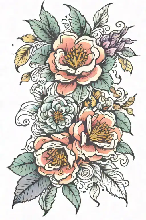 Colorful Floral Arm Sleeve