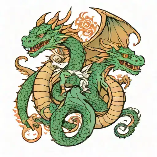 Father And Daughter As Dragons