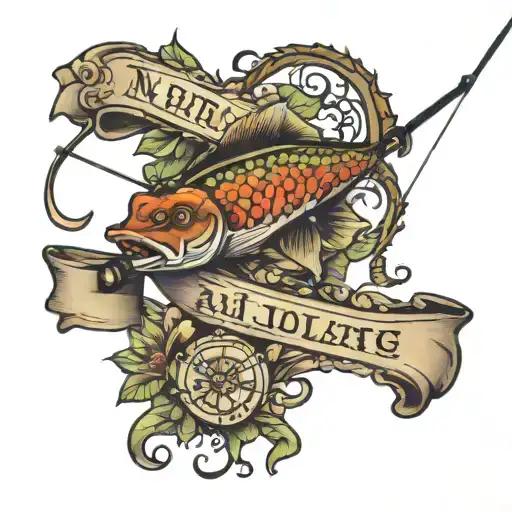 Fishing Pole With Names Incorporated