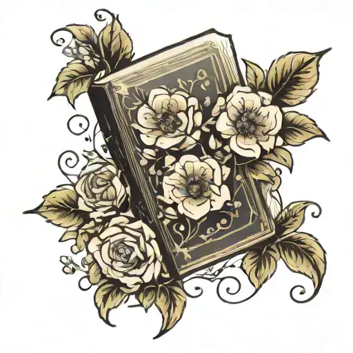 Book With Flowers Growing