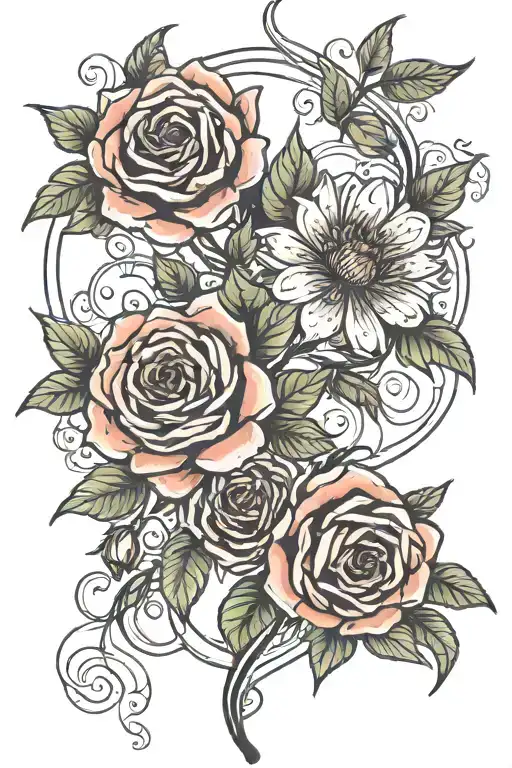 Aster Rose Intertwined