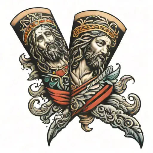 Jesus And The Disciples Leg Sleeve