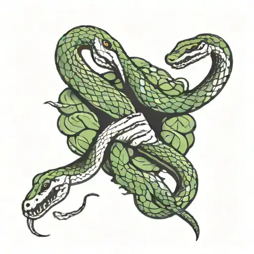 Snake And Family Holding Hands