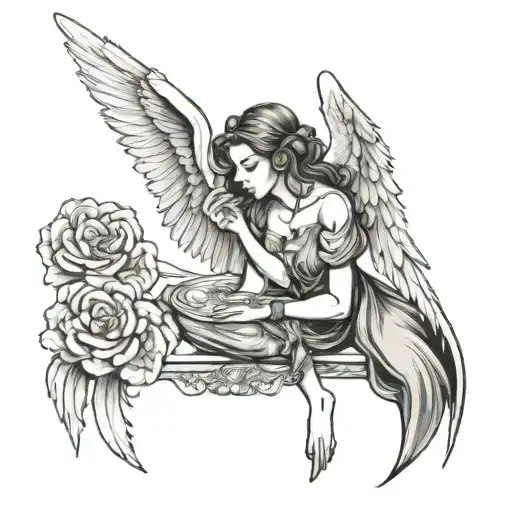 Female Angel Playing