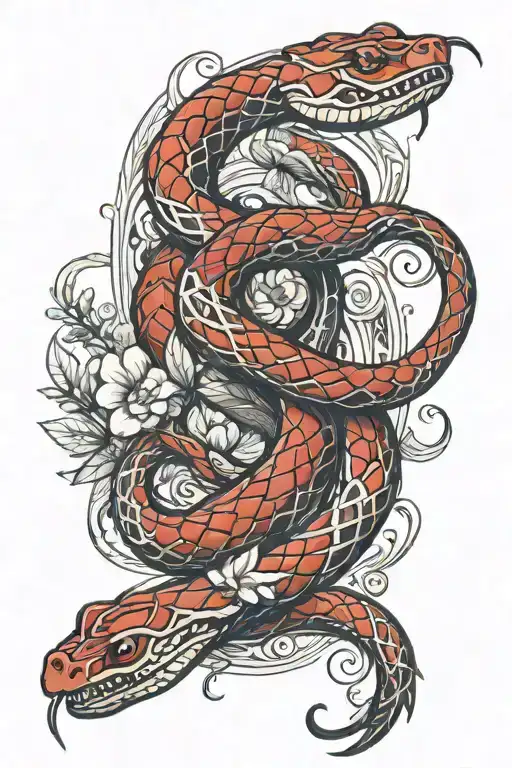 Red Snake Wrapped