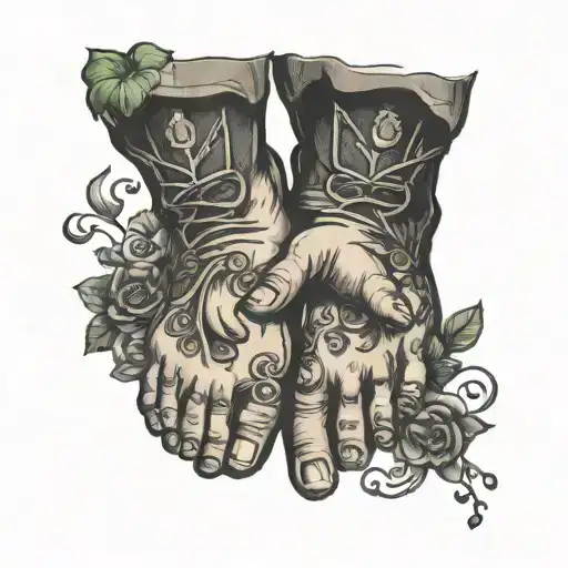 Baby Feet Ireland American Father Holding Hands