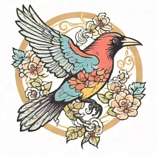 Agapornis Flying Bird