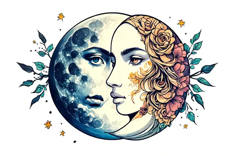 Moon Merging Together