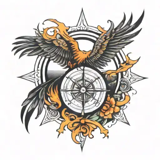 Phoenix Compass Sun And Moon
