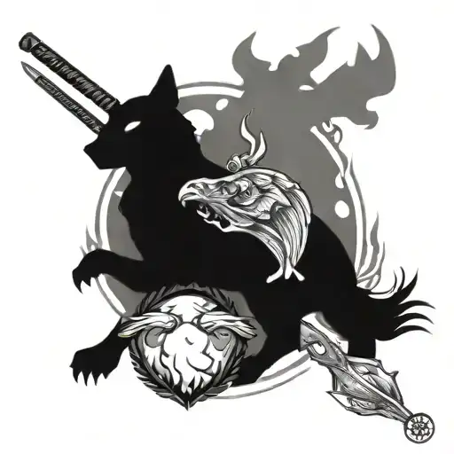 Hunting Tattoo Design