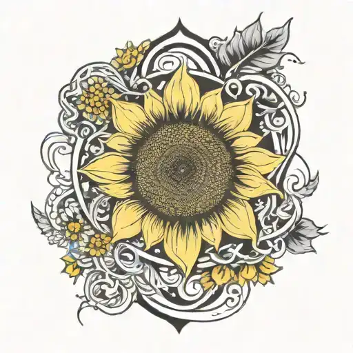 Infinity Symbol And Sunflower
