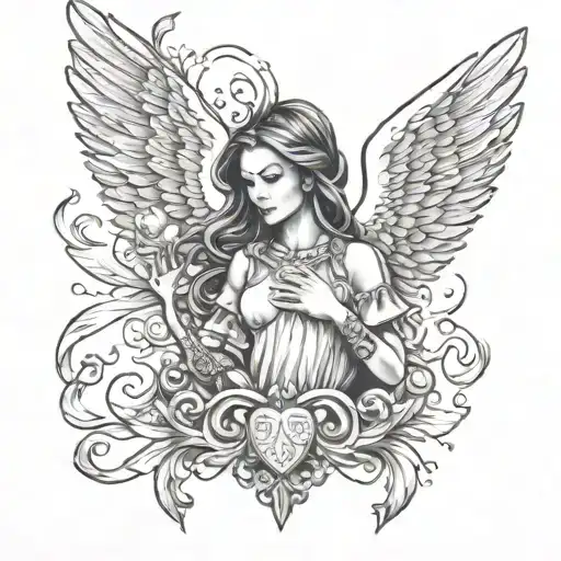 Female Guardian Angel Wings