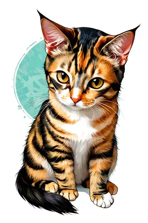 Calico American Wirehair Cat