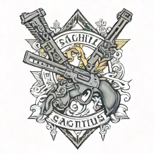 Word Sagittarius With Guns Money Drugs