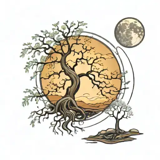 Tree And Moon