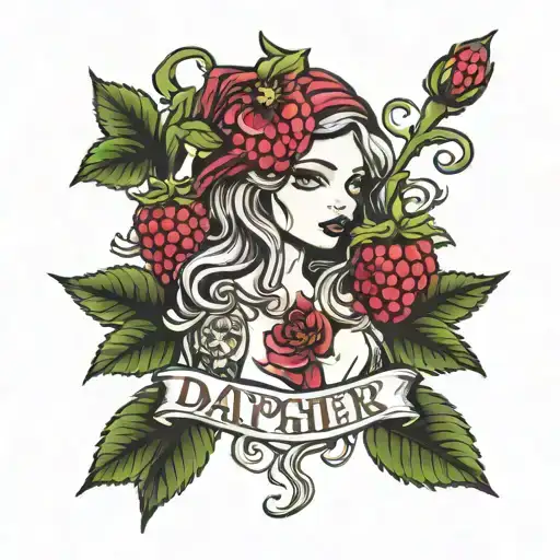 Raspberry Daughter Love Colored