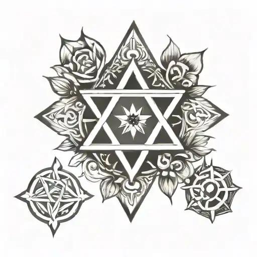Cross And Star Of David