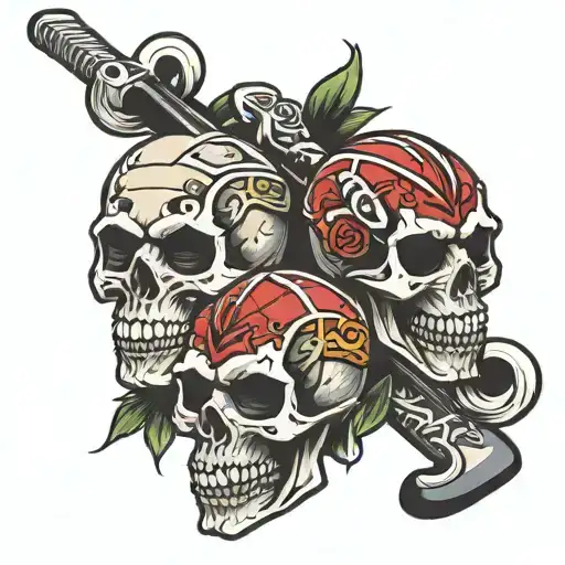 Family Hockey Skull Soft Shading