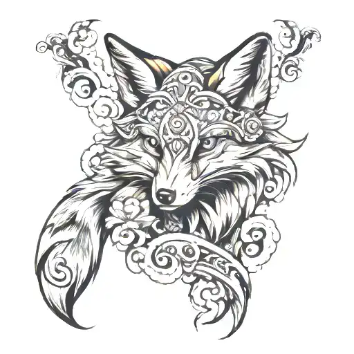 Fox Surroundedby Clouds