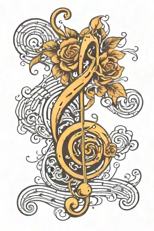 Treble Clef And Water