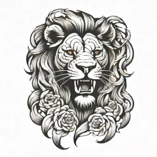 Lion Chest Roar Kiss