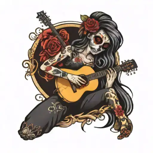 Guitar Girl Day Of The Dead