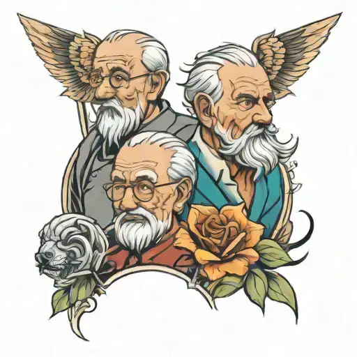 Grandfather And Grandson