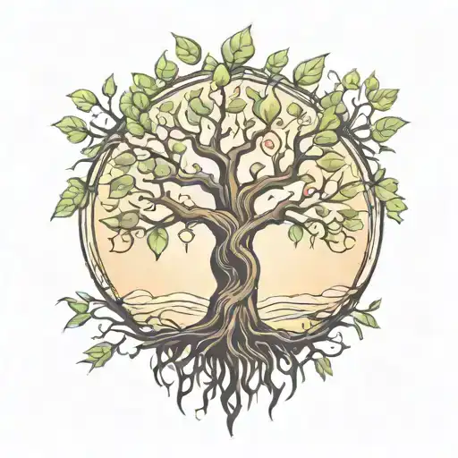 Life Tree Tattoo Design
