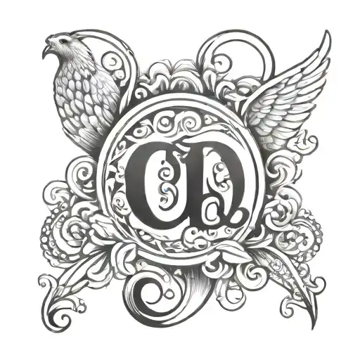 Word Amor With Heart Letter O