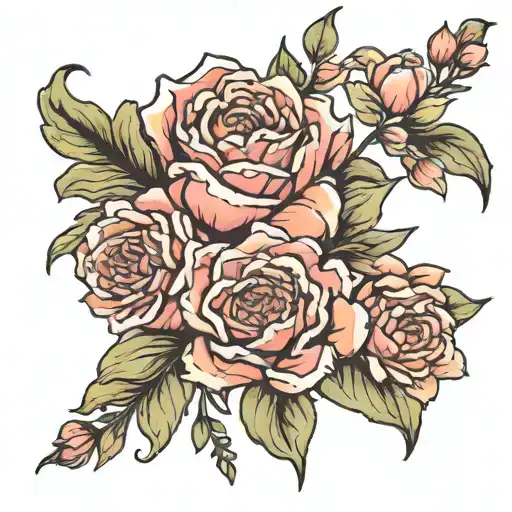 July August October Birth Flower Bouqeut