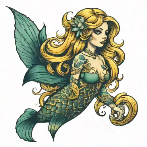 Gold Haired Mermaid