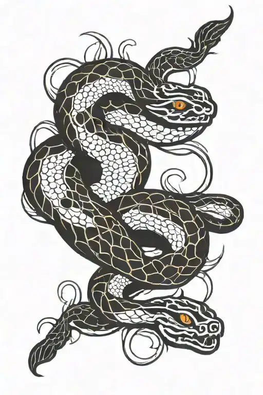 Snake On Back Ground