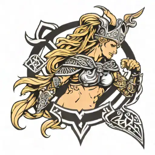 Viking Runes Valkyrie