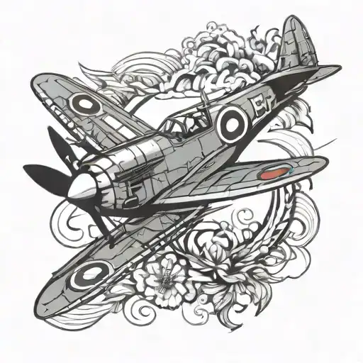 Spitfire Fighter Plane Line