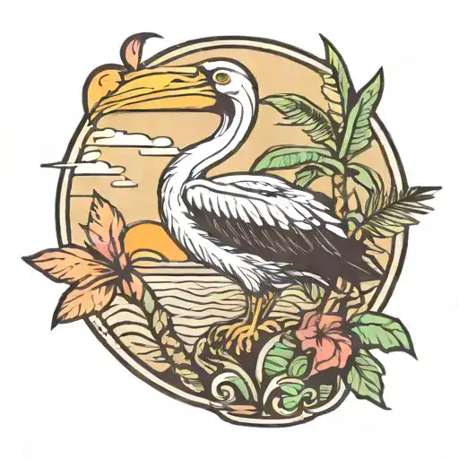 Palm Tree Pelican