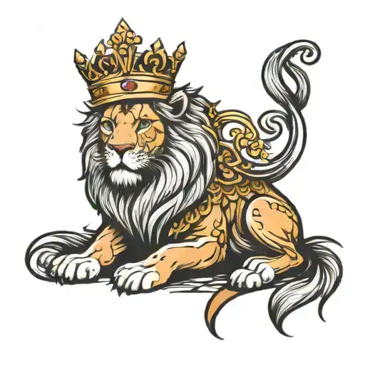 Lion Wearing A Crown